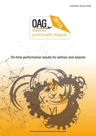 On-time performance results for airlines and airports
© 2016 OAG Aviation Worldwide Limited. All rights reserved
Published: January 2016
 