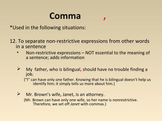 Without Comma Statement Punctuation | PPT
