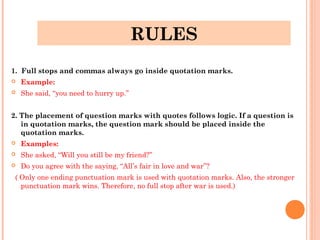 Does The Question Mark Go Inside The Quotes Punctuation