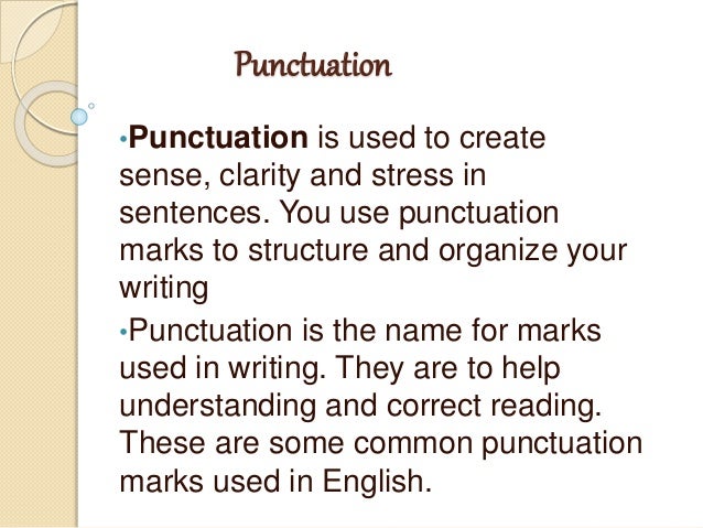 Punctuation Chart Pdf