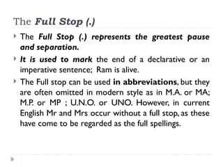 Teaching of English :- punctuation .pptx