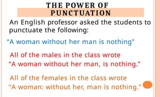 PUNCTUATION in English language and literature | PPTX