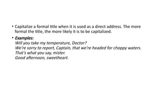 Comprehensive Guide to English Capitalization and Punctuation Rules | PPTX