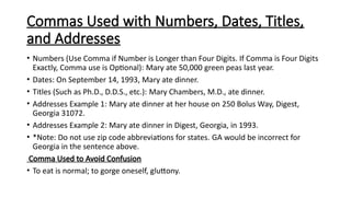 Der Comma Code Comprehensive Guide to English Capitalization and Punctuation Rules | PPTX