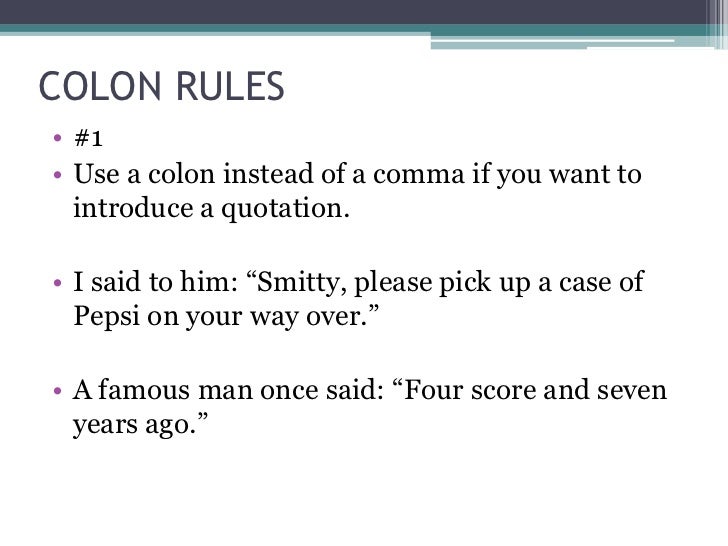 Punctuation Colon Semi Colon