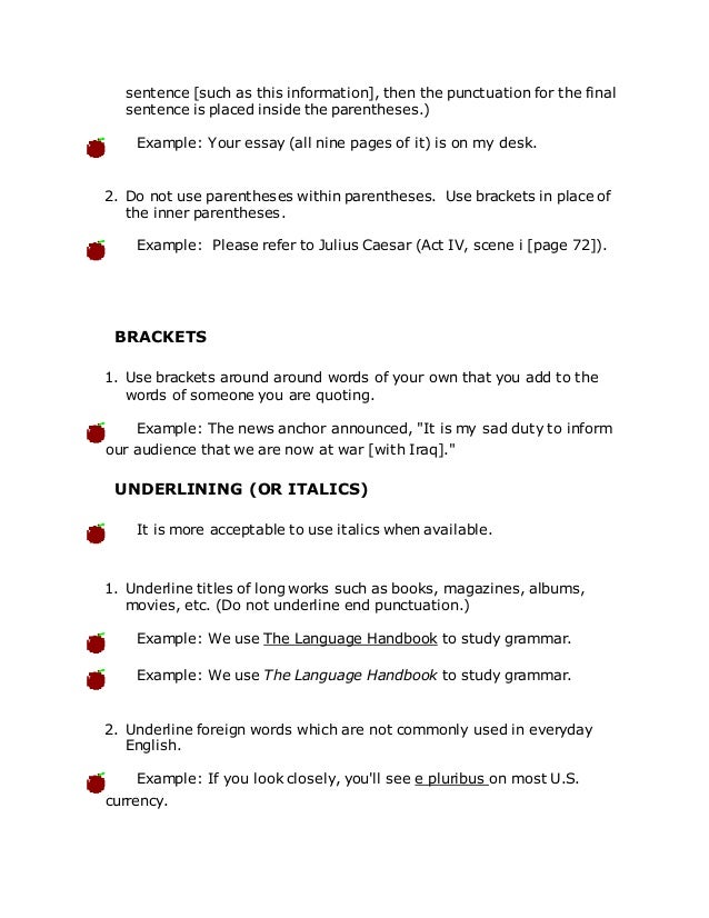 punctuation marks and their rules such as punctuation