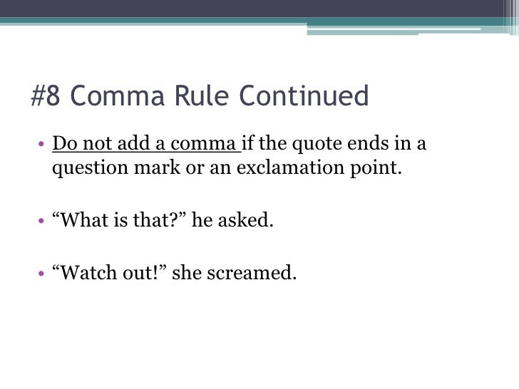 comma in or out of quotes