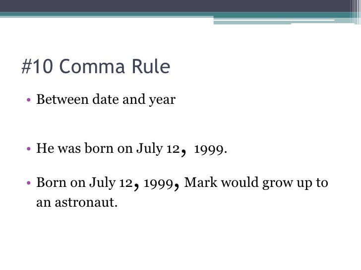 comma punctuation