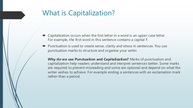 Punctuation And Capitalization