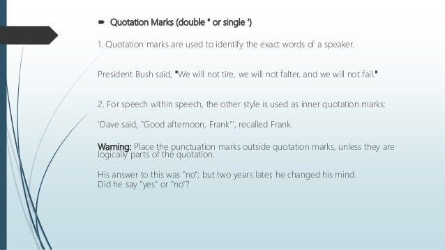 Punctuation And Capitalization