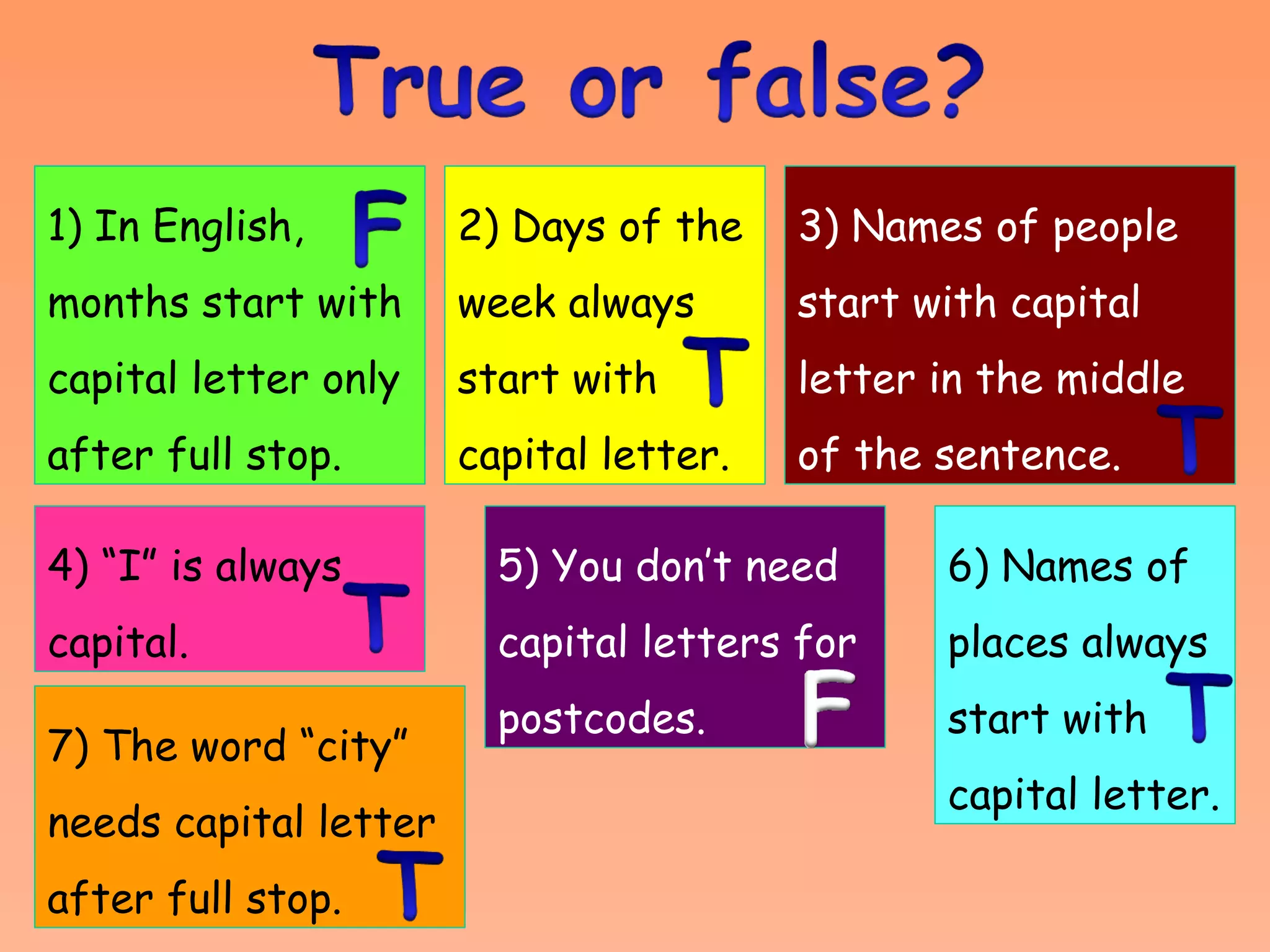 Punctuation and capital letters E1 - E2 | PPT