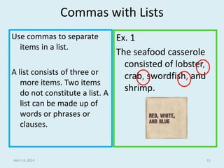 Punctuation and Mechanics | PPTX