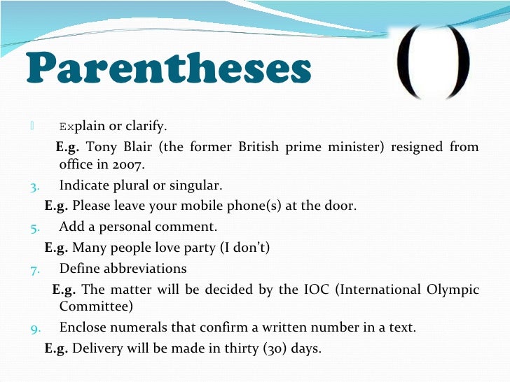 Parentheses symbol image