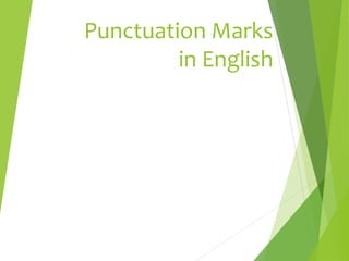 Punctuation Marks
in English
 