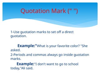 Set Marks Example Punctuation Marks And Determinents. pptx | PPTX
