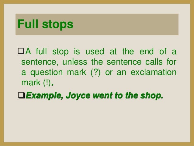 Punctuation powerpoint presentation