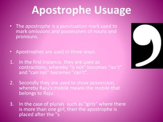 Common Errors in English and Punctuation PPT | PPTX