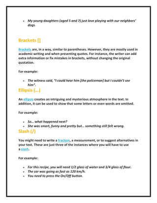 Punctuation rules | PDF