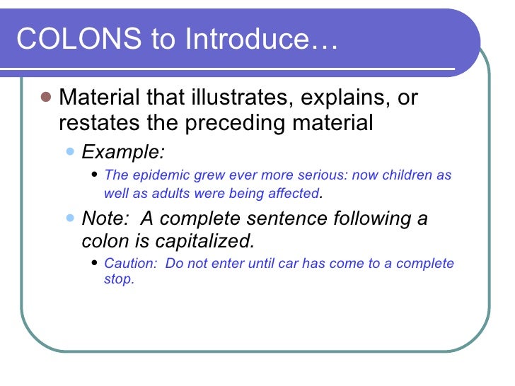 Punctuation Rules Colons Semi Punctuation Rules Colons Semi