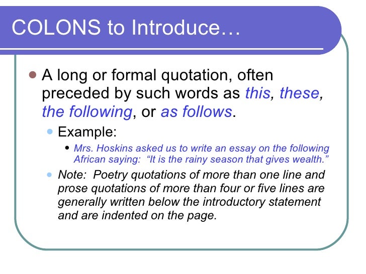 Examples Of Colons In Writing – Semicolons, colons, and dashes – TIQCM