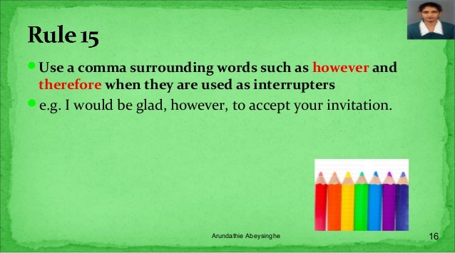 Esl Punctuation Rules Commas