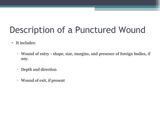 Punctured wounds | PPT