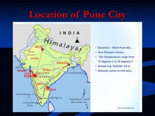 Location of Pune City
 