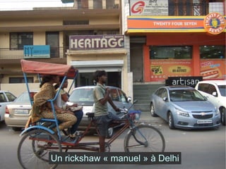 Un rickshaw « manuel » à Delhi 