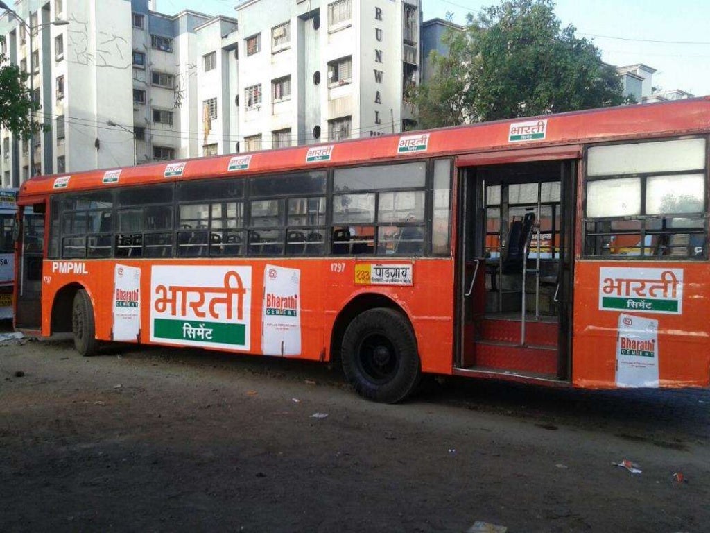 Pune City Bus Branding Advertising on PMPML Buses