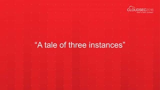 “A tale of three instances”
 