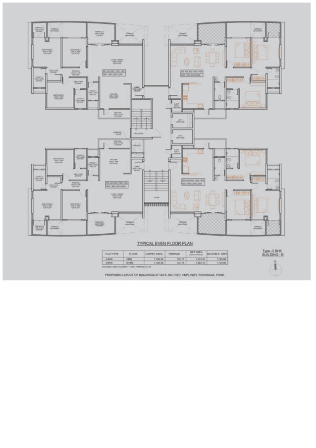 Puneville 3 BHK Floor Plan Luxury Flat
