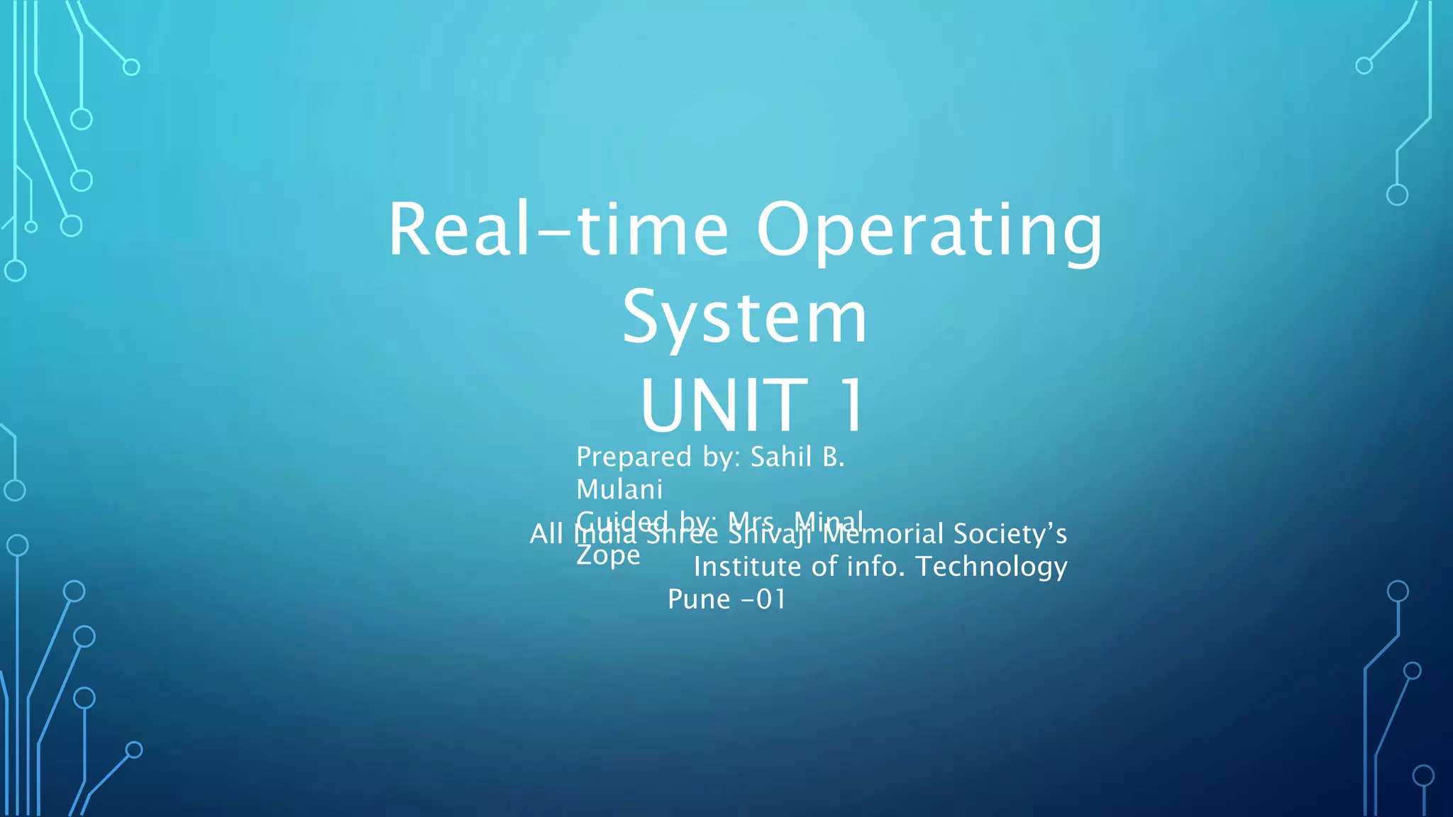 Real time operating system | PPTX | Operating Systems | Computer ...