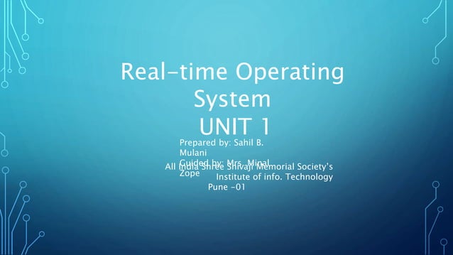 Real time operating system | PPTX | Operating Systems | Computer ...