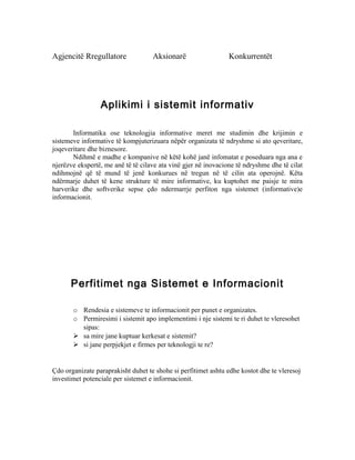 Punim seminarik sistemet informative –sistemi informatik dhe siguria në ...
