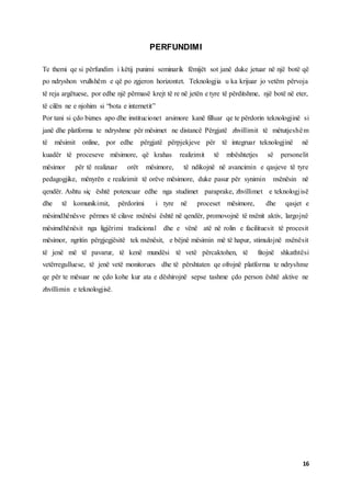 Perfundimi Punim Seminari Ne Lenden e Teknologjis | DOCX