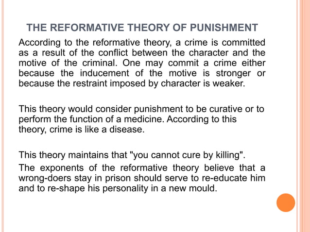 Punishment | PPTX | Crime & Harmful Acts to Individuals, Society ...