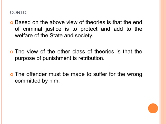 Punishment | PPTX | Crime & Harmful Acts to Individuals, Society ...