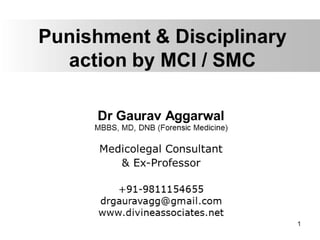 Punishments as per MCI