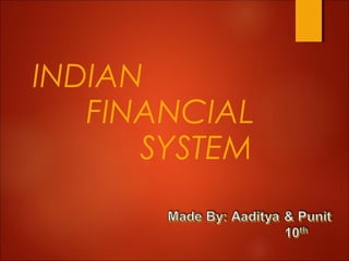 INDIAN
FINANCIAL
SYSTEM
 