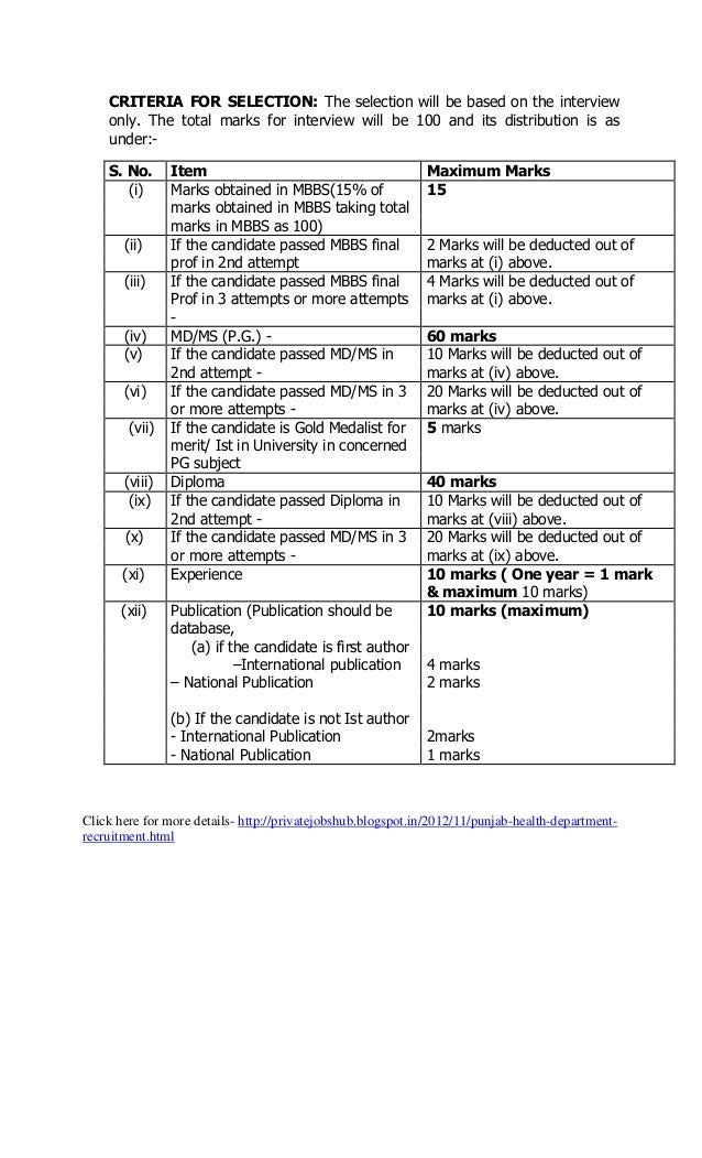 interview criteria