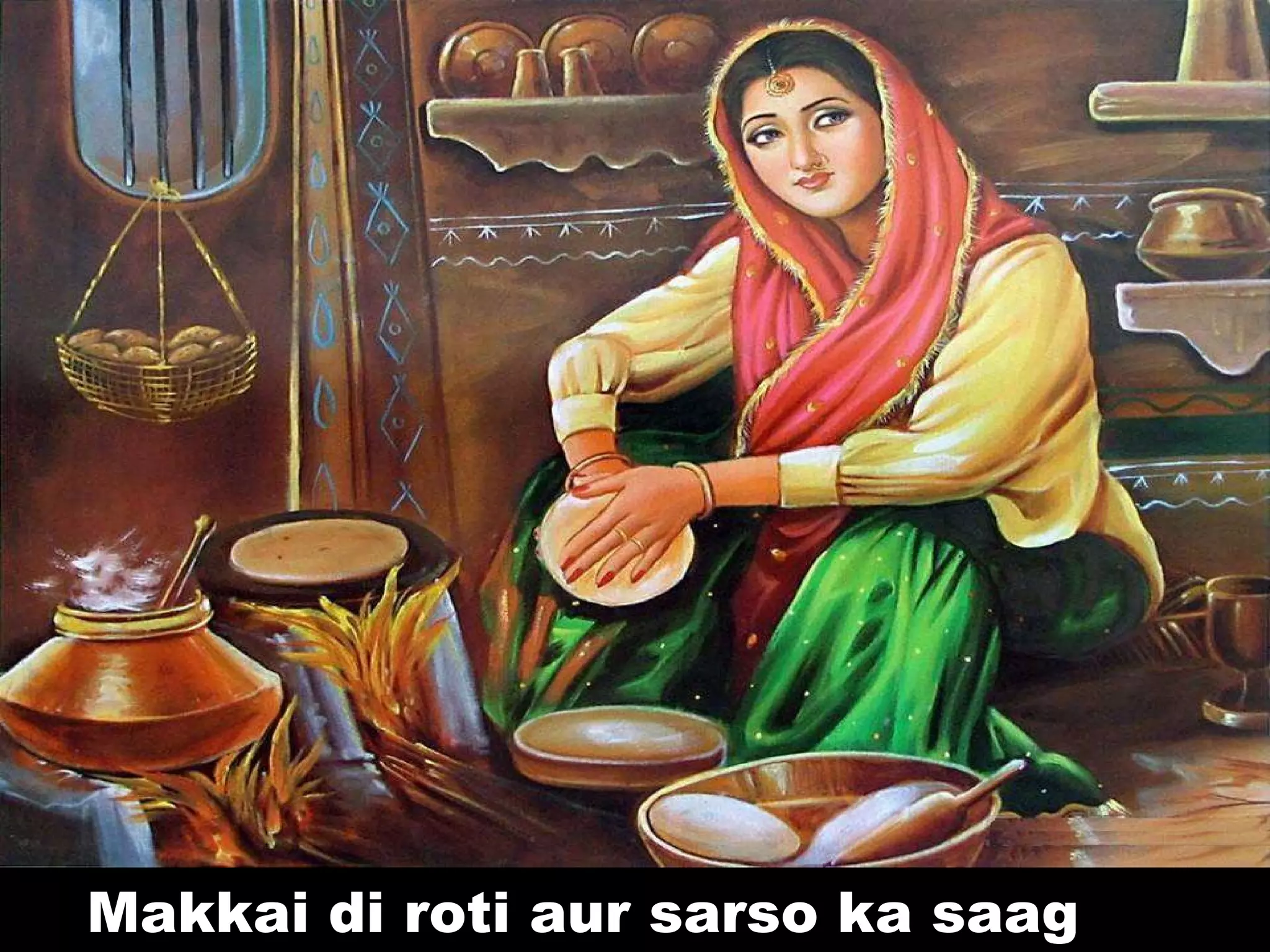 Makkai di roti aur sarso ka saag
