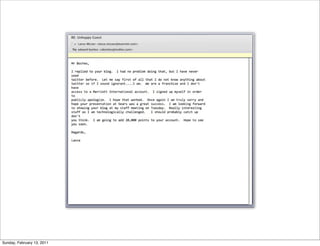 Sunday, February 13, 2011
 