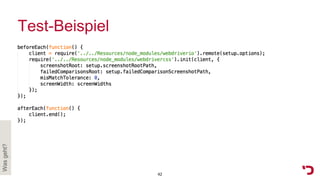 Test-Beispiel
Wasgeht?
42
 