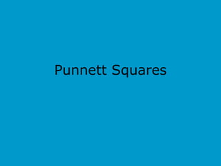 Punnett Squares
 