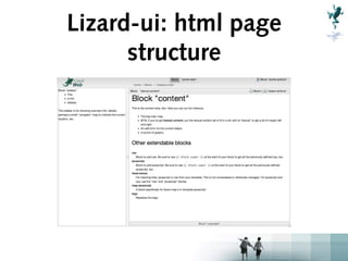 Lizard-ui: html page
      structure
 