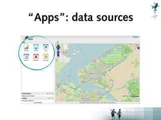 “Apps”: data sources
 