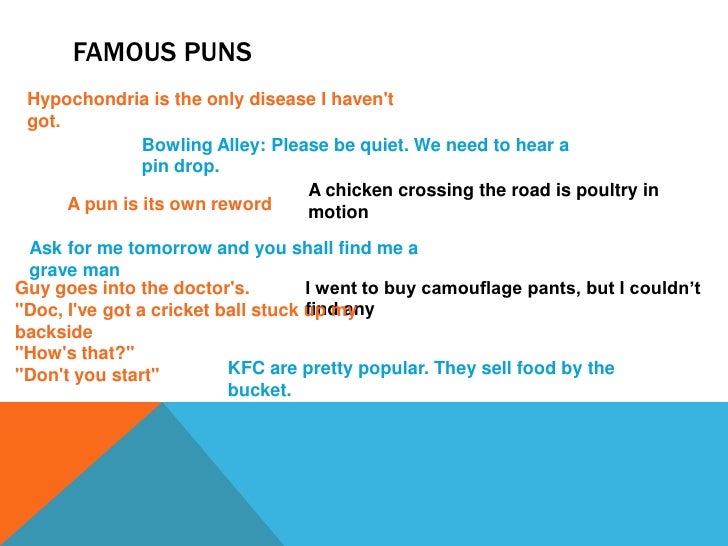 Puns - a play on words