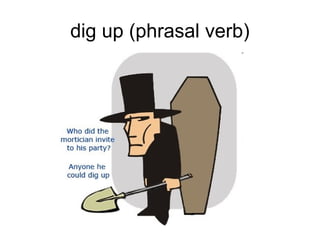 dig up (phrasal verb)

 