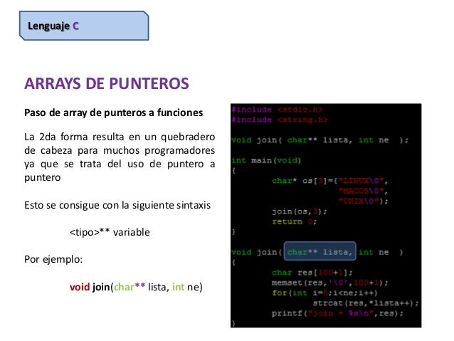 Punteros en c