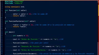 Parámetros por referencia
 